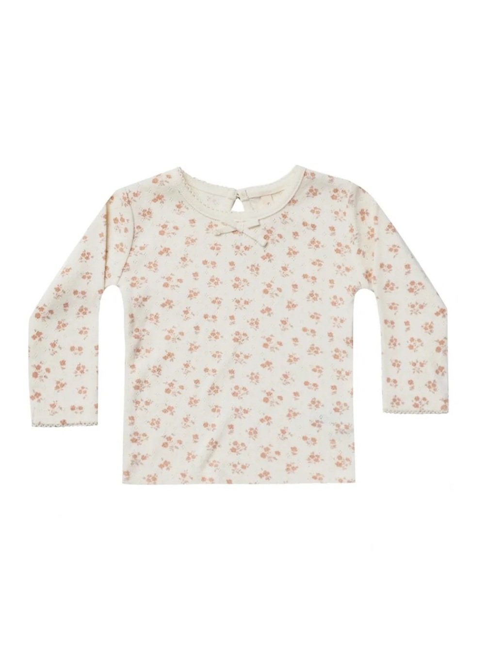 Quincy Mae Long sleeve Pointelle Top